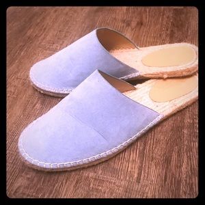 Loft blue espadrille mules
